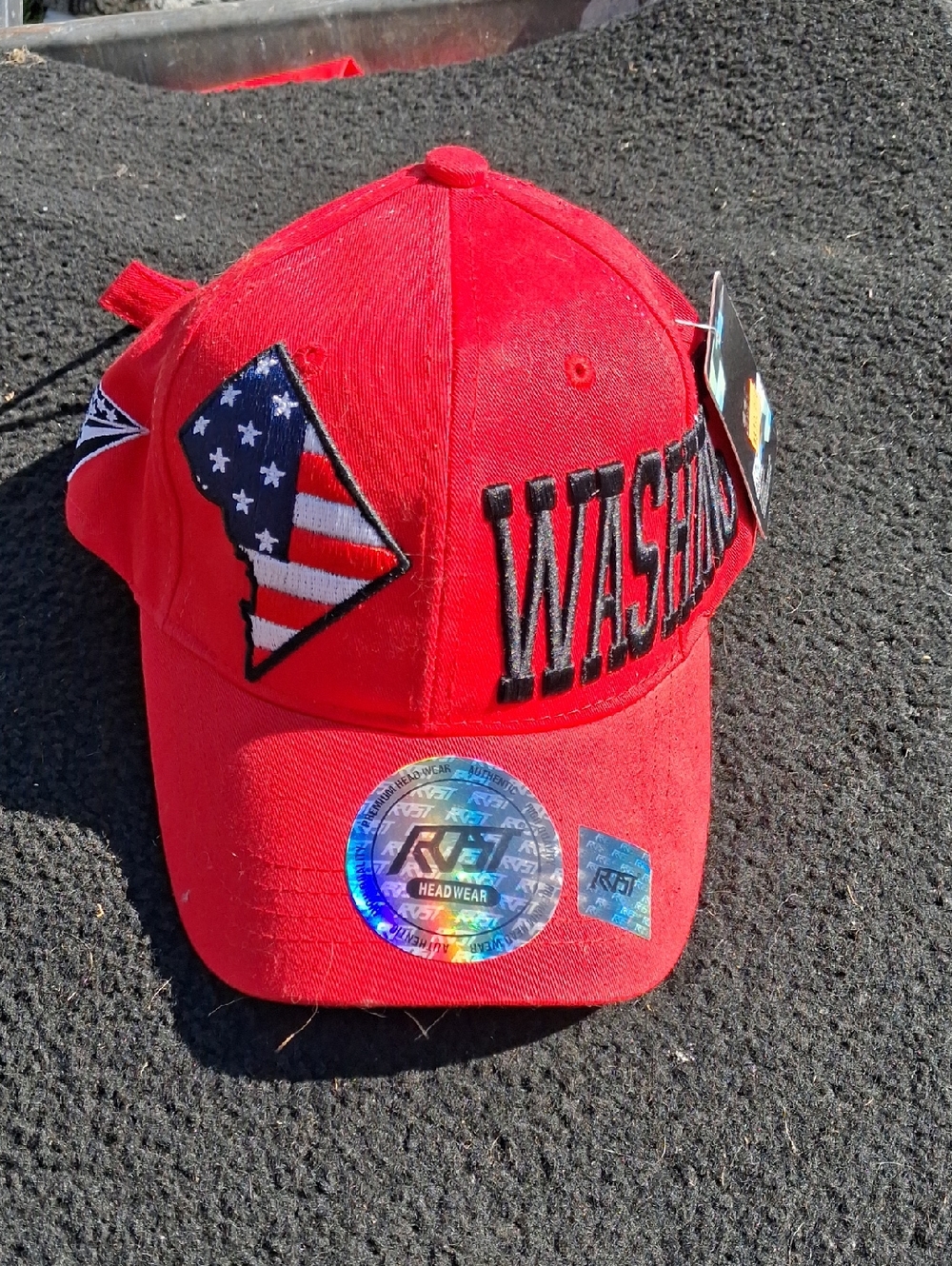 Red Washington DC Embroidered Baseball Cap